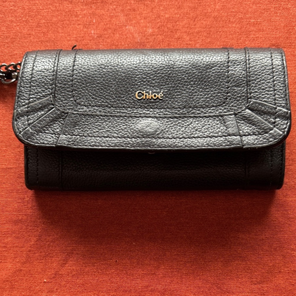Chloe Black Leather Women's wallet